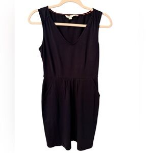 Boden Dress Melinda Jersey Dress J0185 Sleeveless V-Neck Pockets Navy US 6P